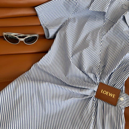 STRIPED POLO DRESS 25S IN COTTON 265762