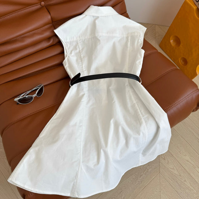 ELEGANT FLUTTER-SLEEVE DRESS 25S IN COTTON 265737