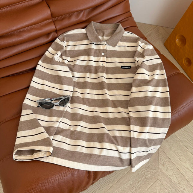 MIU STRIPED TEE IN TWO VERSIONS 25S IN COTTON 265679