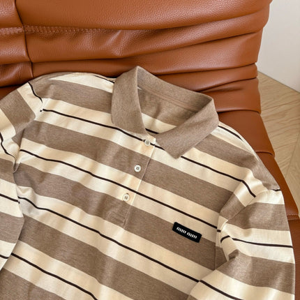 MIU STRIPED TEE IN TWO VERSIONS 25S IN COTTON 265679