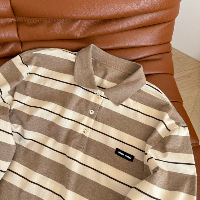MIU STRIPED TEE IN TWO VERSIONS 25S IN COTTON 265679