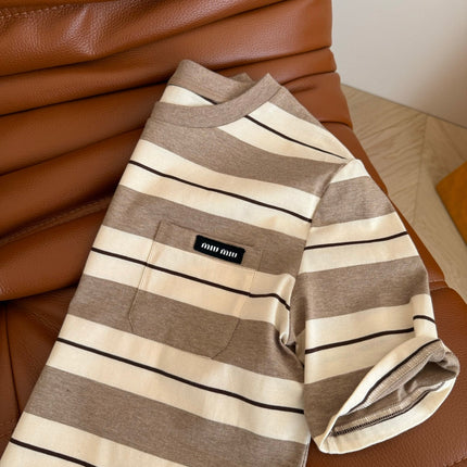 MIU STRIPED TEE IN TWO VERSIONS 25S IN COTTON 265679