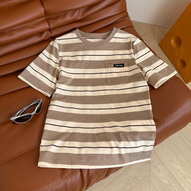 MIU STRIPED TEE IN TWO VERSIONS 25S IN COTTON 265679