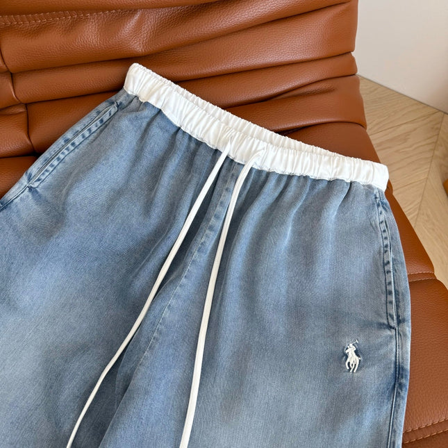 LIGHT BLUE 25S TENCEL JEANS WITH EMBROIDERY 265678