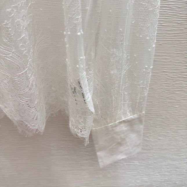 MIUMIU LONG-SLEEVE LACE SHIRT 267993