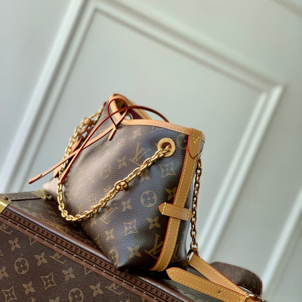 CARRY ALL 26 IN BROWN MONOGRAM CANVAS AND CALFSKIN GOLD HARDWARE