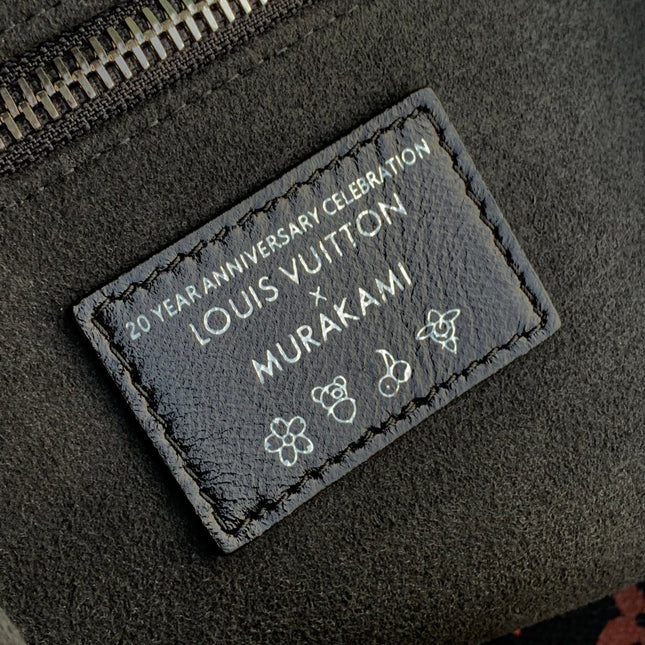 CARRYALL CARGO DARK 39 IN BLACK LAMBSKIN COLORFUL MONOGRAM TAG