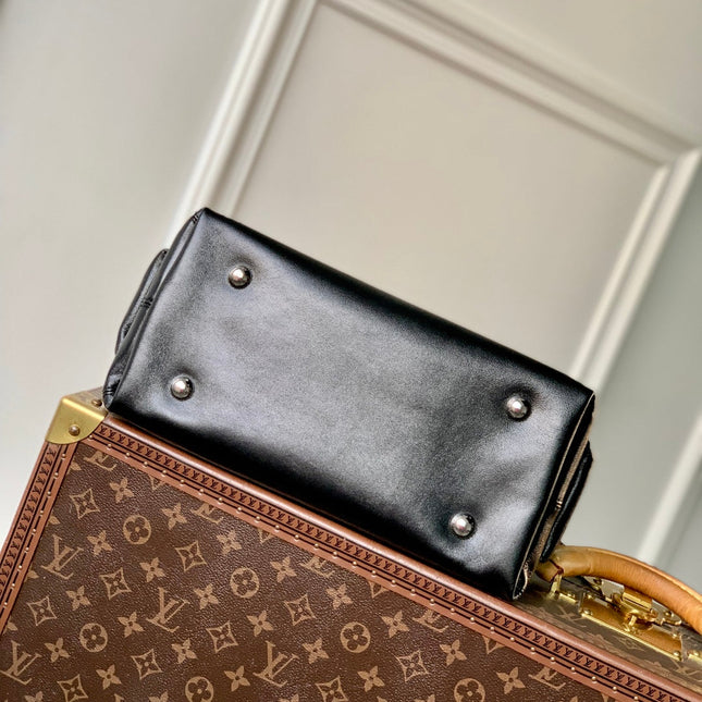 CARRYALL CARGO VIBE PM 33.5 IN BLACK LAMBSKIN COLORFUL MONOGRAM TAG