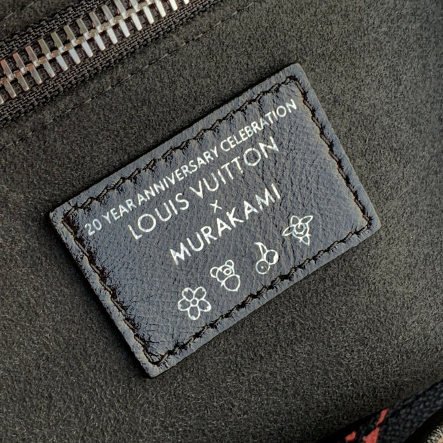 CARRYALL CARGO VIBE PM 33.5 IN BLACK LAMBSKIN COLORFUL MONOGRAM TAG