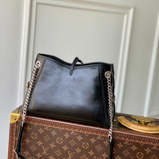 CARRYALL CARGO VIBE BB 26 IN BLACK LAMBSKIN BORWN MONOGRAM TAG