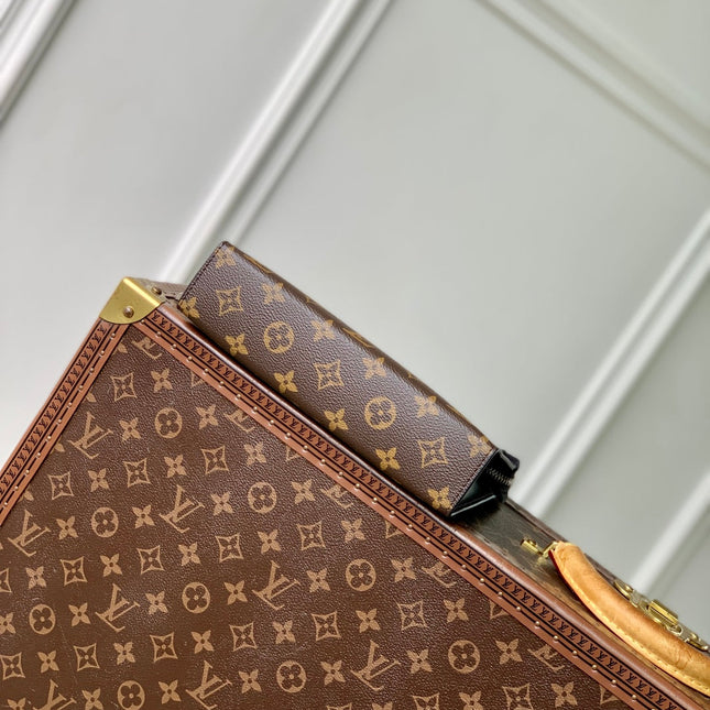 ANPHA WEARABLE WALLET 18 IN BROWN AND BLACK MONOGRAM CALFSKIN