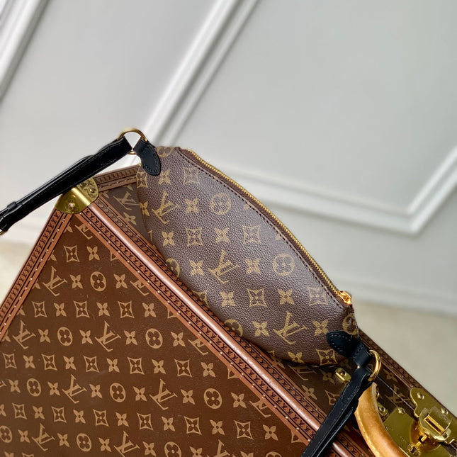 KEEPIT BUMBAG 29 IN BROWN DAMIER AZUR COATED MONOGRAM CANVAS