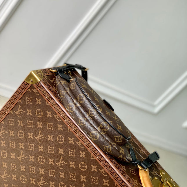 KEEPIT BUMBAG 29 IN BROWN DAMIER AZUR COATED MONOGRAM CANVAS