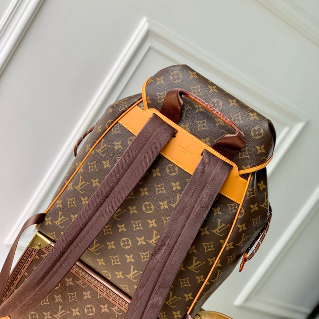 MONTSOURIS CARGO BACKPACK 40 IN BROWN MONOGRAM LAMBSKIN
