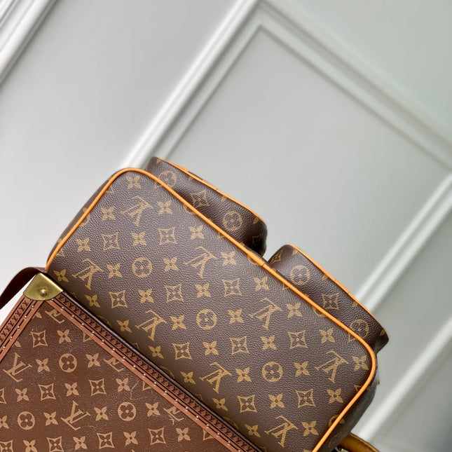 MONTSOURIS CARGO BACKPACK 40 IN BROWN MONOGRAM LAMBSKIN