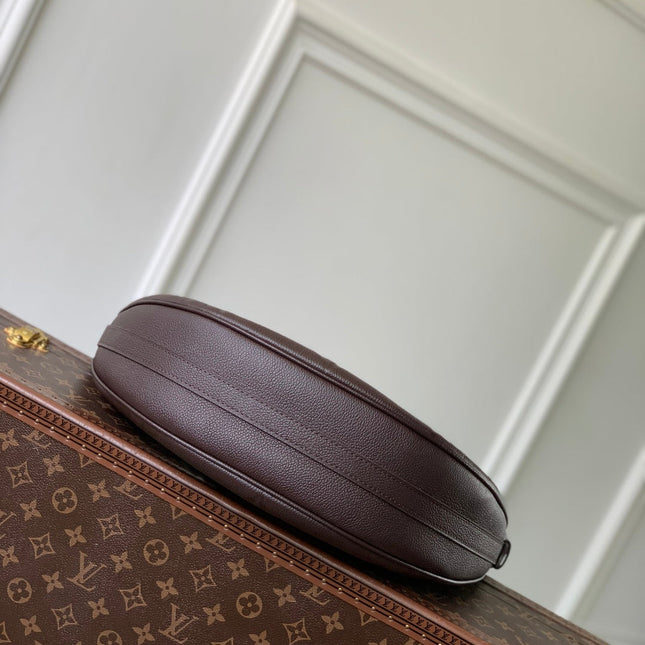 LOOP HOBO 38 IN DARK BROWN MONOGRAM EMPREINTE CALFSKIN EMBOSSED LOGO