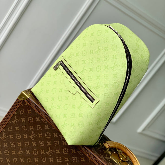DISCOVERY SLIM BACKPACK 38 IN LEMON YELLOW MONOGRAM ECLIPSE REVERSE CALFSKIN