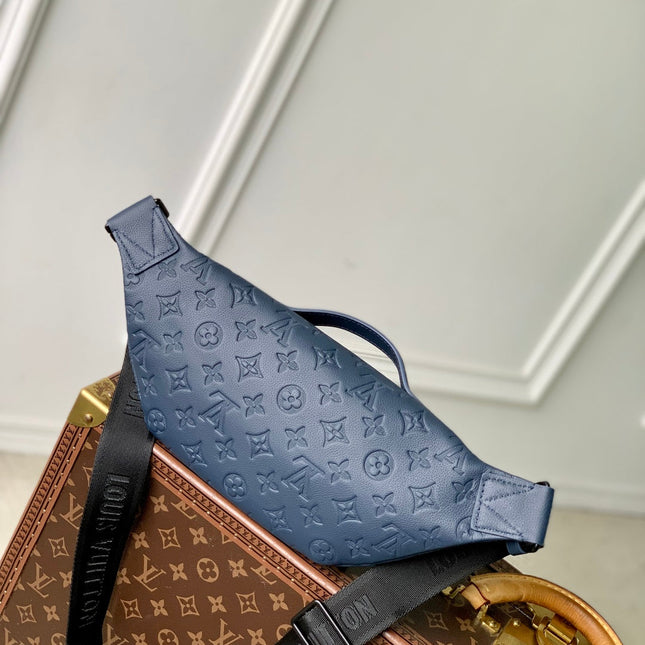 RUSH BUMBAG 30 IN DARK BLUE MONOGRAM SHADOW CALFSKIN
