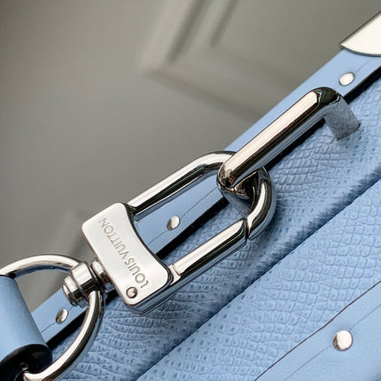 WALLET TRUNK TAIGARAMA 21.5 IN BLUE MONOGRAM COATED CANVAS