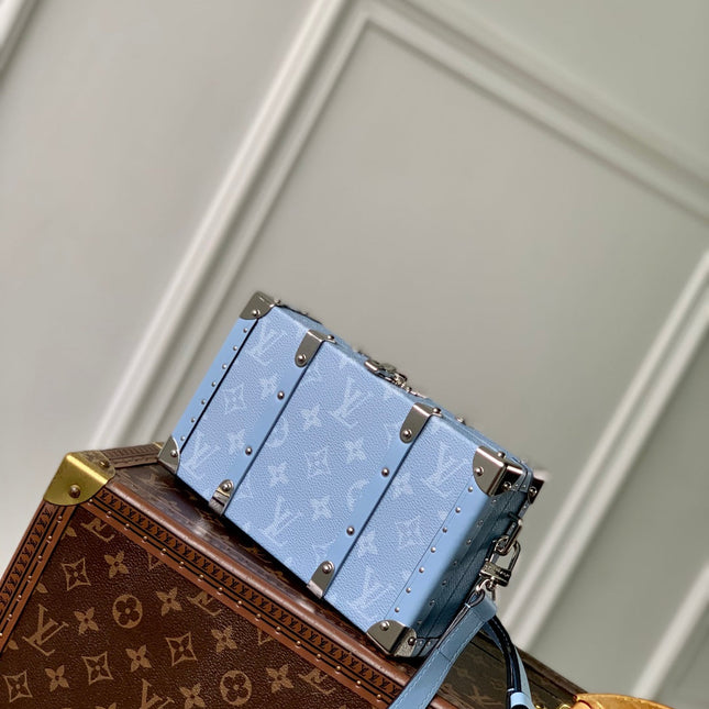 WALLET TRUNK TAIGARAMA 21.5 IN BLUE MONOGRAM COATED CANVAS