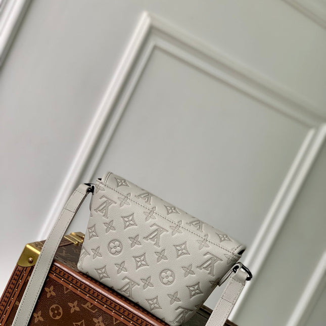 PULSE WEARABLE WALLET 22.5 IN SAND MONOGRAM SHADOW EMBOSSED CALFSKIN