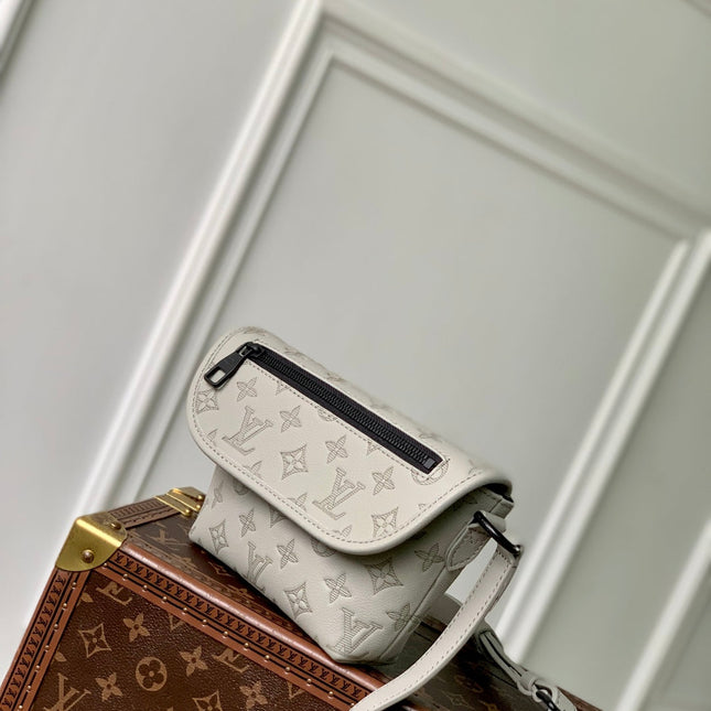 PULSE WEARABLE WALLET 22.5 IN SAND MONOGRAM SHADOW EMBOSSED CALFSKIN