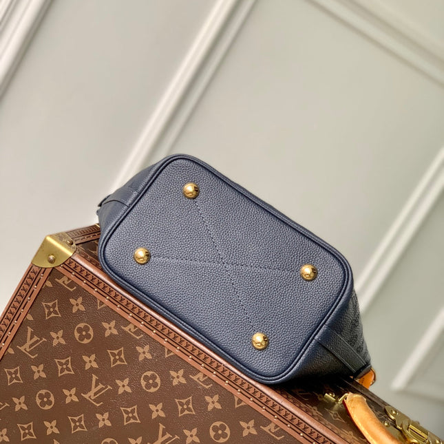 BLOSSOM PM 20 IN DARK BLUE MONOGRAM PERFORATED CALFSKIN