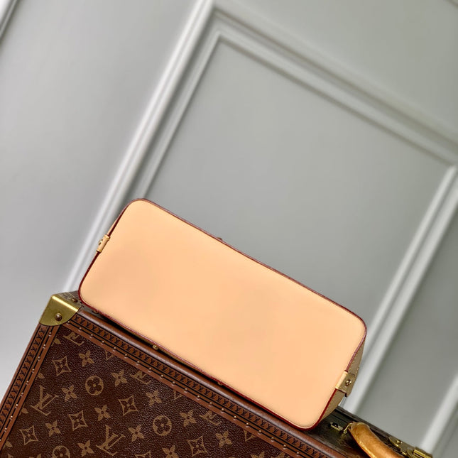 COSMETIC POUCH 27 IN PINK MONOGRAM DENIM GOLD HARDWARE