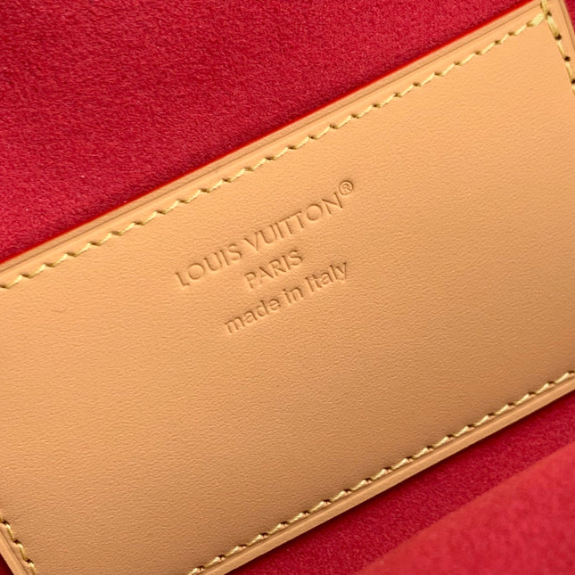 LV FAN 37 IN BROWN MONOGRAM COATED CANVAS AND CALFSKIN