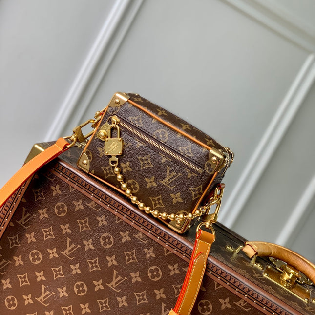 MINI SOFT TRUNK 18 IN BROWN MONOGRAM CANVAS GOLD HARDWARE