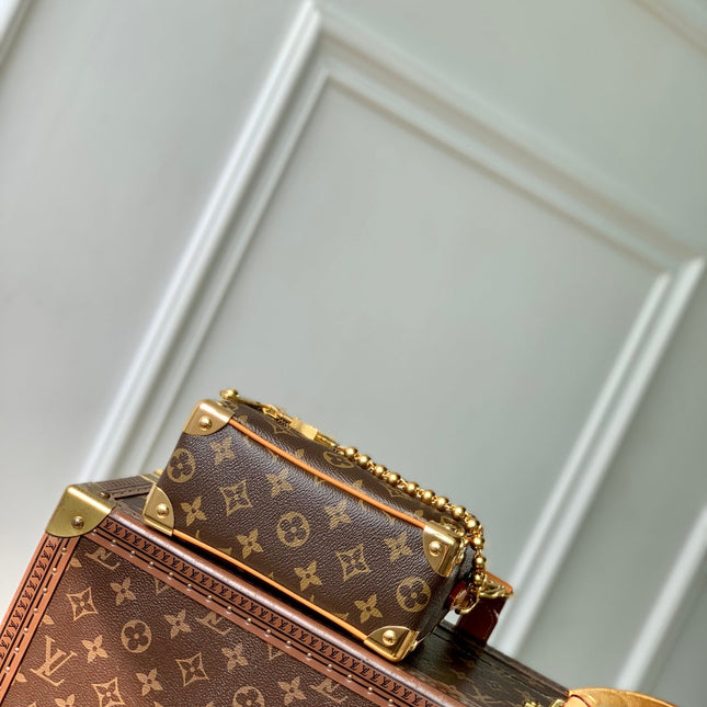 MINI SOFT TRUNK 18 IN BROWN MONOGRAM CANVAS GOLD HARDWARE