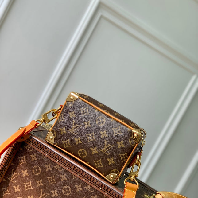 MINI SOFT TRUNK 18 IN BROWN MONOGRAM CANVAS GOLD HARDWARE