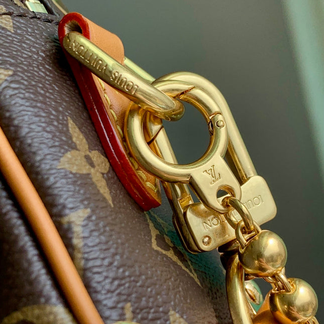 MINI SOFT TRUNK 18 IN BROWN MONOGRAM CANVAS GOLD HARDWARE