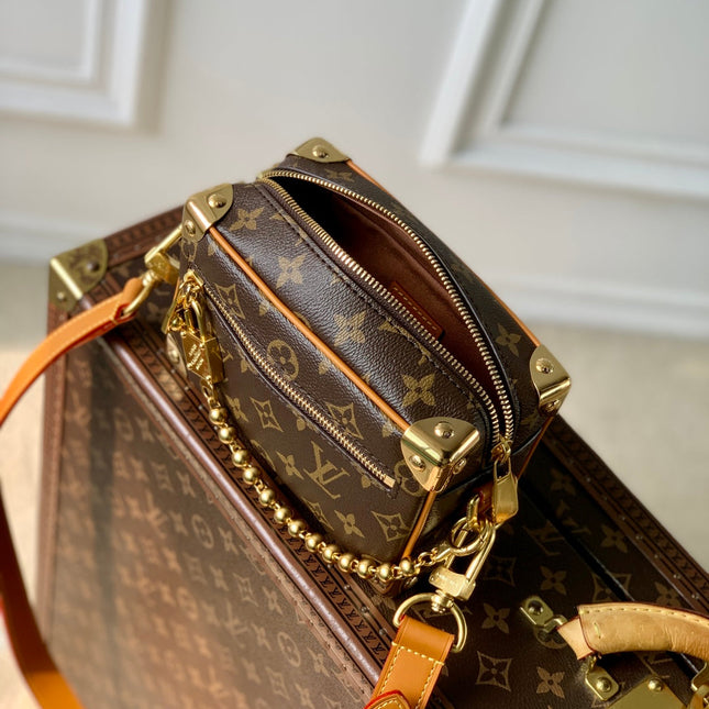 MINI SOFT TRUNK 18 IN BROWN MONOGRAM CANVAS GOLD HARDWARE