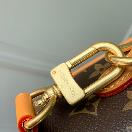 MINI SOFT TRUNK 18 IN BROWN MONOGRAM CANVAS GOLD HARDWARE