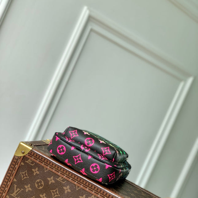 AVENUE SLINGBAG 18 IN BLACK MONOGRAM ECLIPSE CANVAS MULTICOLOR GRADIANT LOGO