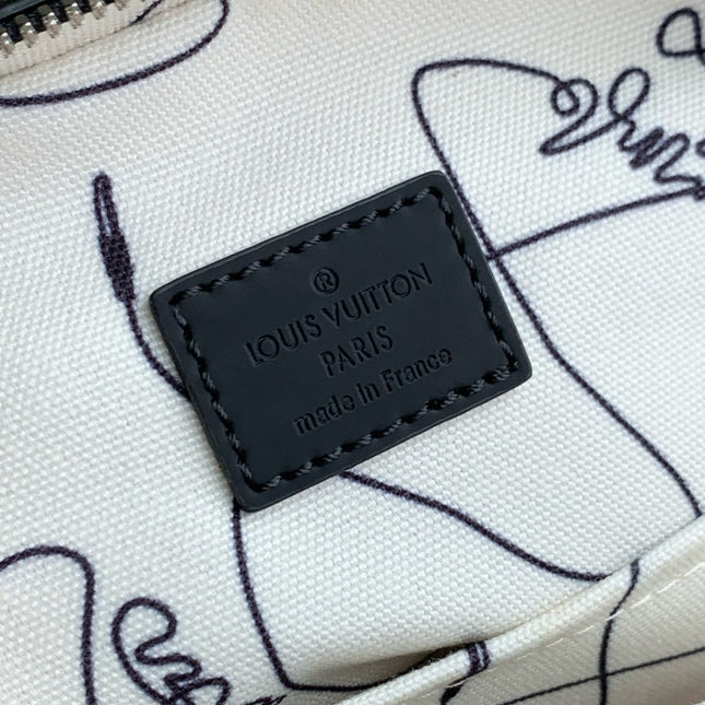 AVENUE SLINGBAG 18 IN BLACK MONOGRAM ECLIPSE CANVAS MULTICOLOR GRADIANT LOGO