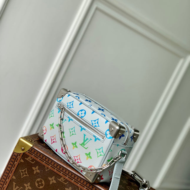 MINI SOFT TRUNK 18.5 IN GREY MONOGRAM ECLIPSE CANVAS MULTICOLOR GRADIANT LOGO