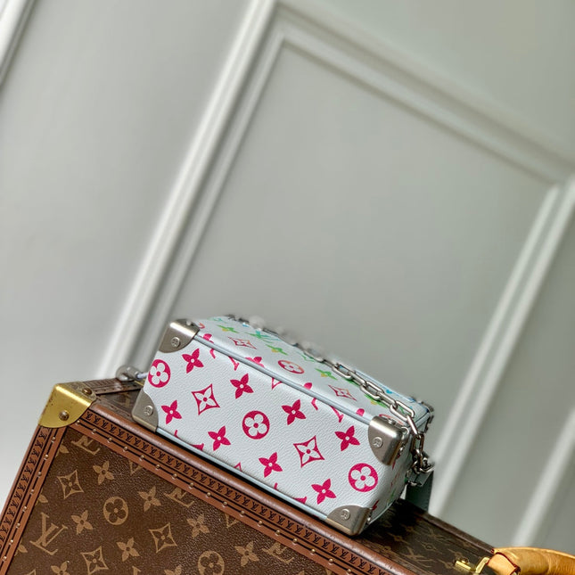 MINI SOFT TRUNK 18.5 IN GREY MONOGRAM ECLIPSE CANVAS MULTICOLOR GRADIANT LOGO