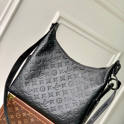 HOBO CARGO 35 IN BLACK MONOGRAM SHADOW CALFSKIN