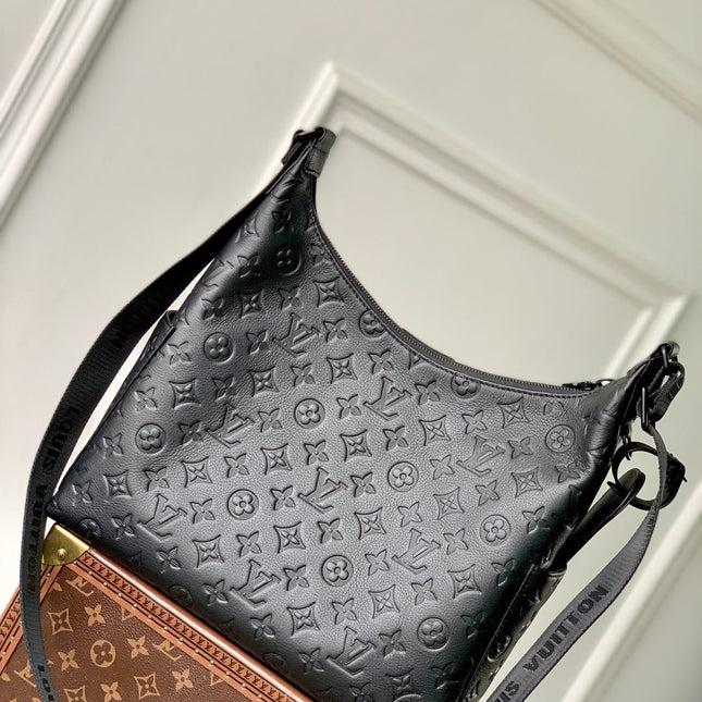 HOBO CARGO 35 IN BLACK MONOGRAM SHADOW CALFSKIN