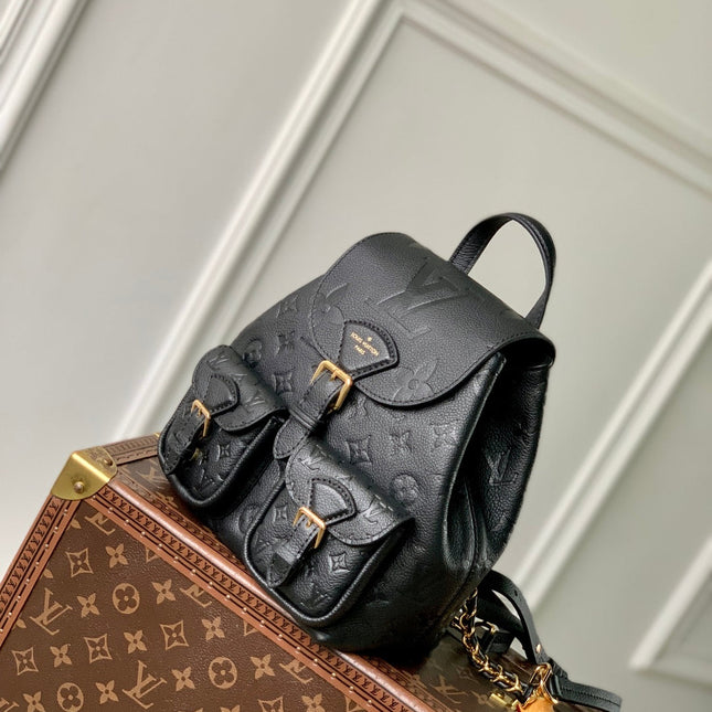 BACKUP BACKPACK 22 IN BLACK MONOGRAM EMPREINTE LEATHER