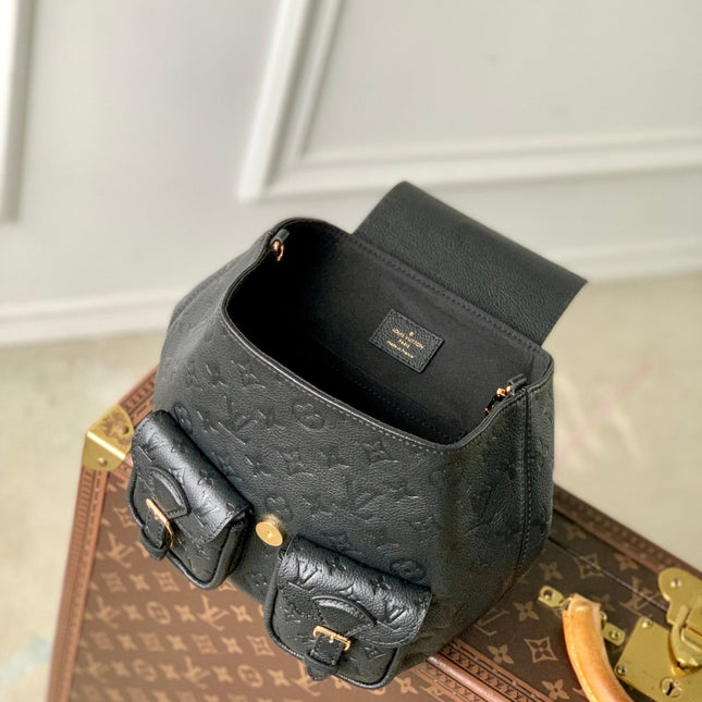 BACKUP BACKPACK 22 IN BLACK MONOGRAM EMPREINTE LEATHER