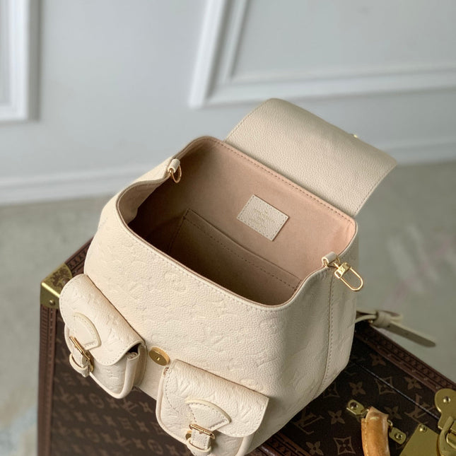 BACKUP BACKPACK 22 IN CREAM MONOGRAM EMPREINTE LEATHER