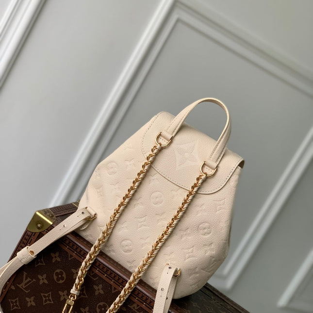 BACKUP BACKPACK 22 IN CREAM MONOGRAM EMPREINTE LEATHER
