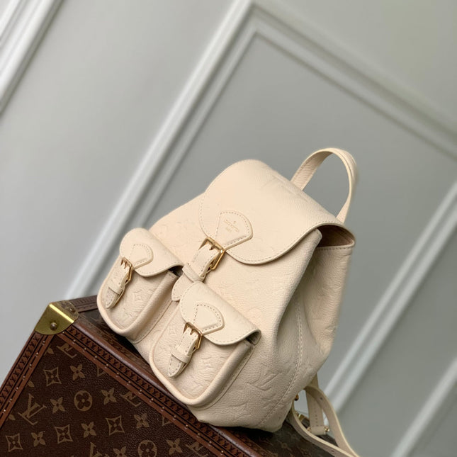 BACKUP BACKPACK 22 IN CREAM MONOGRAM EMPREINTE LEATHER
