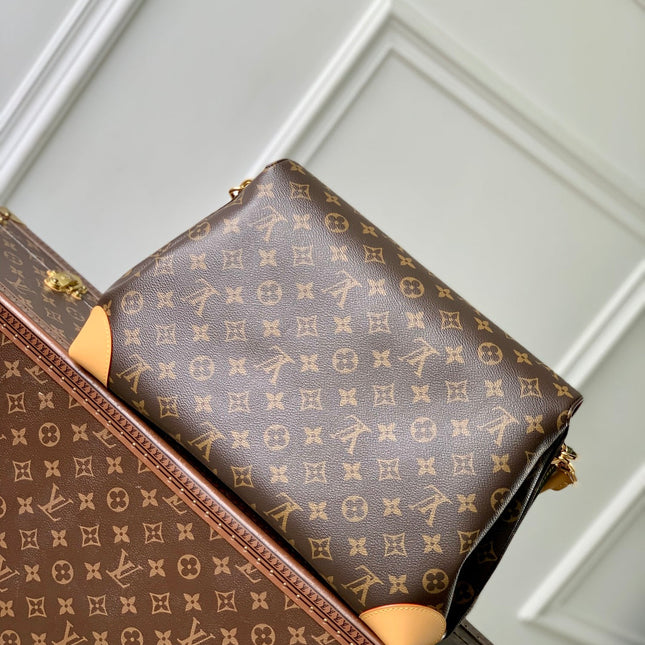 HIDE AWAY MM 36 IN BROWN MONOGRAM COATED CANVAS AND CALFSKIN