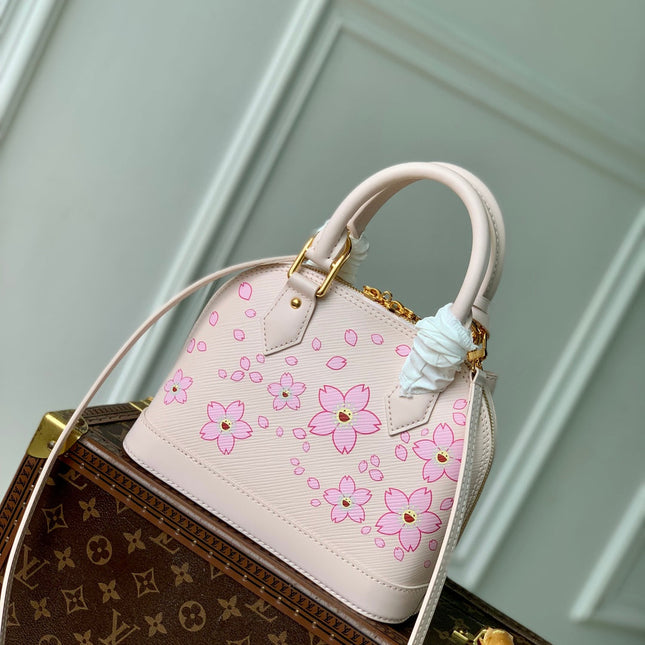 ALMA BB TAKASHI MURAKAMI 23.5 IN PINK CHEEKY CHERRY BLOSSOM EPI CALFSKIN