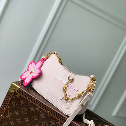 MARELLINI LV X TM 19 IN PINK CHEEKY CHERRY BLOSSOM EPI CALFSKIN