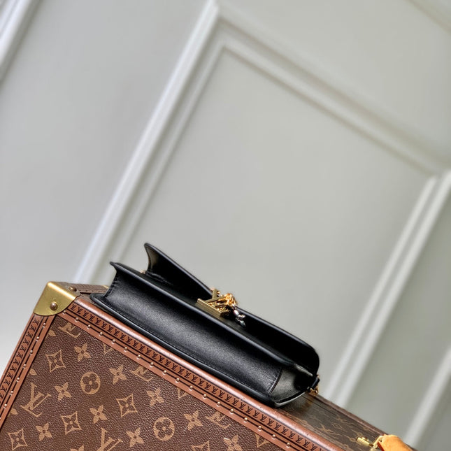 WALLET ON CHAIN BLOOM 20 IN BLACK CALFSKIN